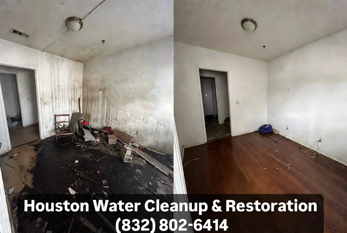 Flood damage cleanup crew